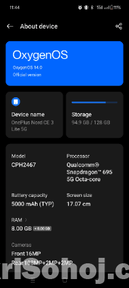Oneplus nord CE 3 lite 5g